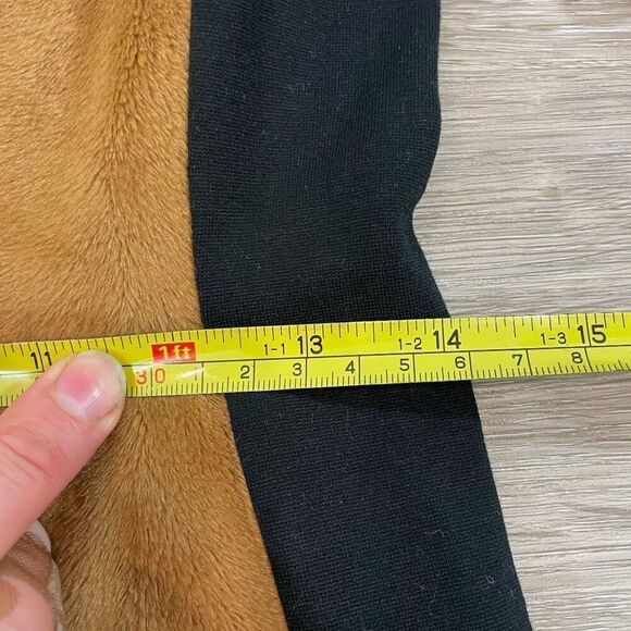 Vanilia Faux Fur Colorblock Ponte Sheath Dress sz S - Picture 12 of 13